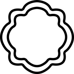 Arabic arch frames icon in line. Isolated on transparent background