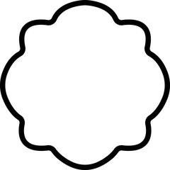 Arabic arch frames icon in line. Isolated on transparent background