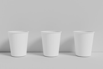 paper cup coffee in realistic display mockup