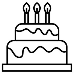 Outline Birthday Element