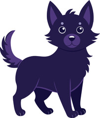 Cartoon Black Dog