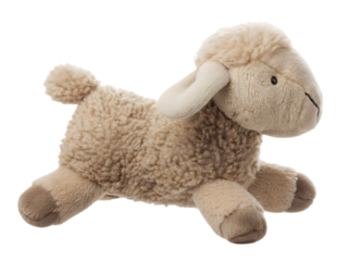  soft toy lamb isolated on white background PNG 