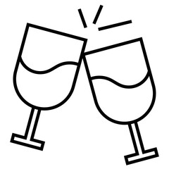 Outline Birthday Element