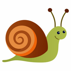 snail on a green background