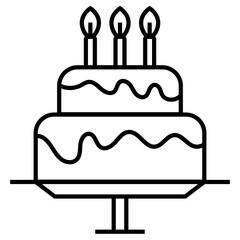 Outline Birthday Element