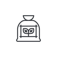 Grain sack line icon