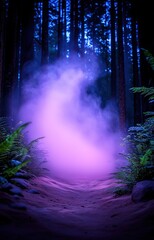 Fototapeta premium forest in the fog