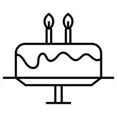 Outline Birthday Element