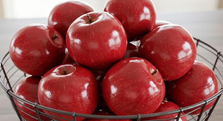 Red McIntosh Apples in a Basket