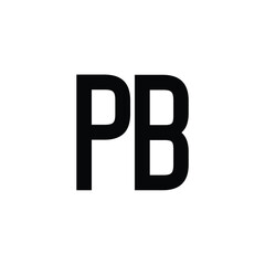 PB monogram logo design letter text name symbol monochrome logotype alphabet character simple logo