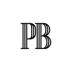 PB monogram logo design letter text name symbol monochrome logotype alphabet character simple logo