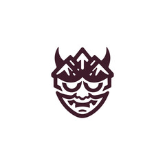 Mountains oni mask logo