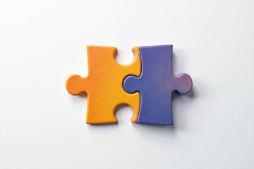 Obraz premium A single jigsaw puzzle piece isolated on white background Perfect for concepts of connection, completion, and problem solving , part, whole, bright