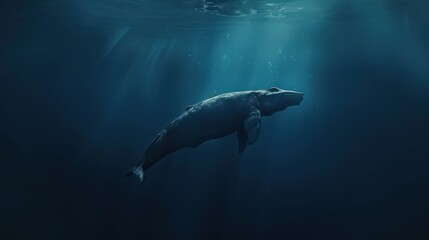 Fototapeta premium Whale in Ocean