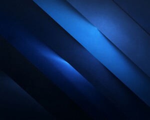 Obraz premium Dark blue abstract background with modern minimalism and light and shadow.