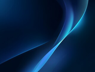 Dark blue abstract background with smooth gradients and neon accents.