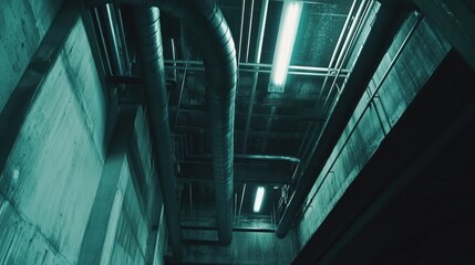 Waste pipe system routed through a suspended ceiling in a residential building