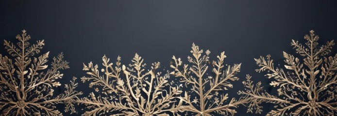 Intricate snowflake border, elegant vector Christmas card design ,  vector,  festive,  art