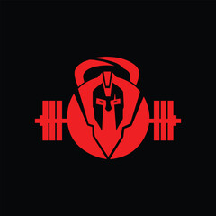 Spartan Fitness And Gym Logo Vector . Fitness Logo . Bodybuilding Logo design inspiration, sports logo template with spartan warriors