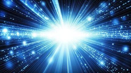 Fototapeta premium Digital light burst radiating outwards