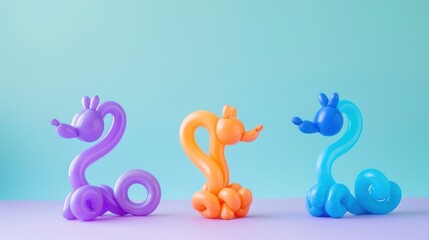 Fototapeta premium Colorful Balloon Animals