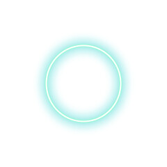 Glowing Neon Ring with Futuristic Blue Light