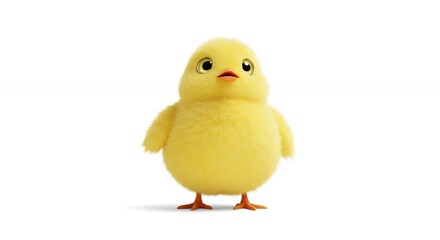 Adorable yellow chick illustration