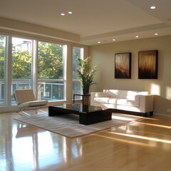 Fototapeta premium Modern Living Room with Natural Light