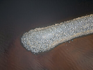 Toppilansaari breakwater in springtime, Oulu Finland