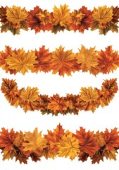 Autumnal leaf garlands