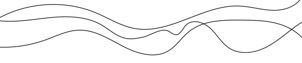 Thin curved wavy lines