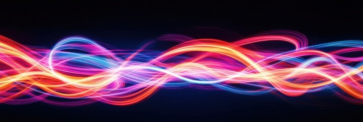 Fototapeta premium Abstract Colorful Light Waves Dynamic Energy Flow Design Background Art Fluid Lines Style Trend