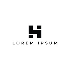 letter H logo icon vector