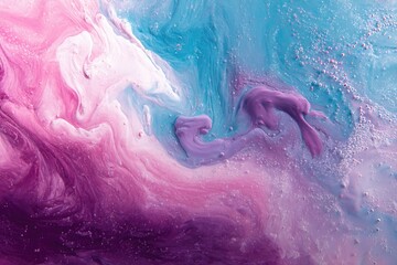 Fototapeta premium Fluid Acrylic Pour Painting: Dreamy Pastel Swirls