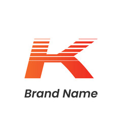Initial letter K logo design or alphabet logo design symbol