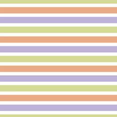 Obraz premium Groovy retro multicolour horizontal stripes vector seamless pattern. Geometric abstract stripped background. 