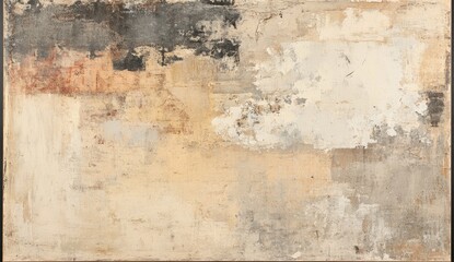 Abstract landscape, layered textures of earth tones and greys