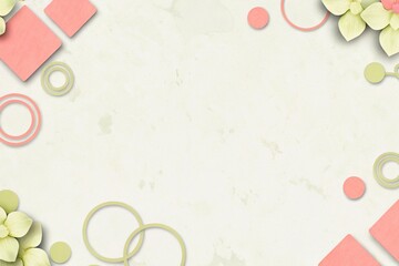 Minimalist abstract background with circles and geometric shapes in soft pastel tones, ideal for backgrounds, banners or creative projects.