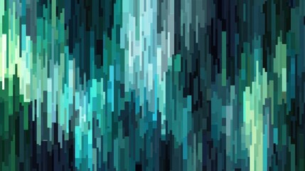Abstract vertical pixelated teal and dark green background