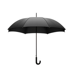 Elegant black umbrella sleek design dark backdrop mysterious sophisticated on transparent background