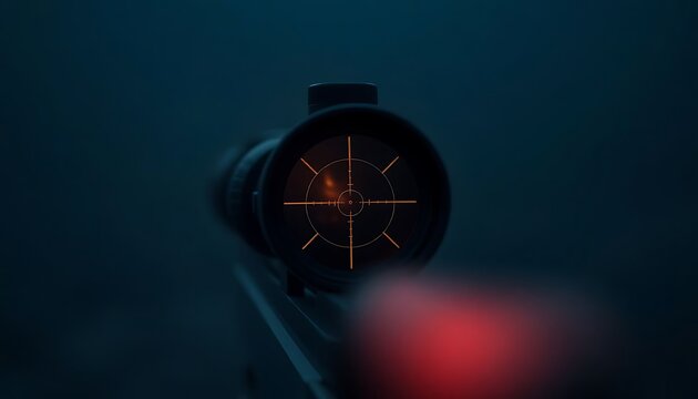 close up of a red dot on a gun