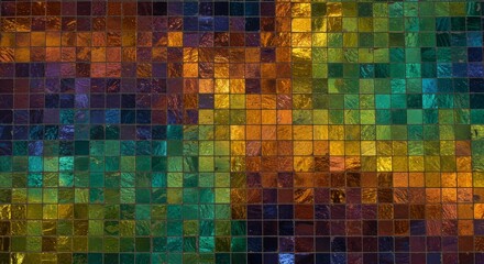 Fototapeta premium Abstract Background Colorful Mosaic Tiles Rainbow Texture