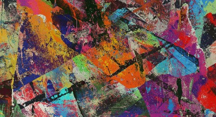 Abstract Background Colorful Pixelated Mosaic Texture