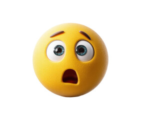 Surprised emoji with big eyes and open mouth for expressions