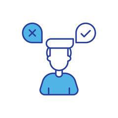 Decision Making icon vector stock illustration