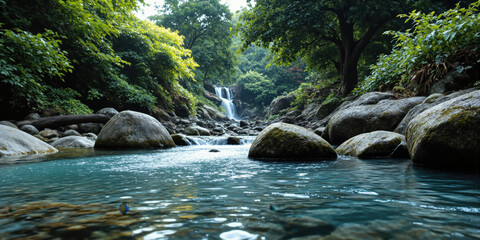 Natural Sound Wave Patterns Cymatics visualization using pristine spring water creating abstract geometric patterns from forest ambient sounds in trending
