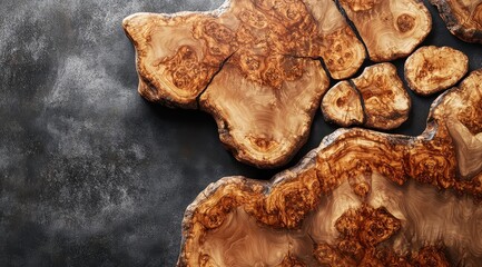 Obraz premium Wooden serving board pieces