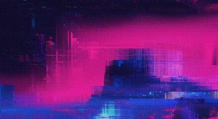 Obraz premium Abstract Background Glitch Art Digital Illustration