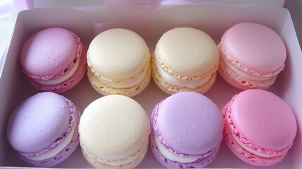 Obraz premium Macarons in pastel colors