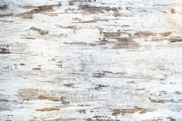 Distressed white wooden background with obvious signs of time and aging, texture for decoration and design
